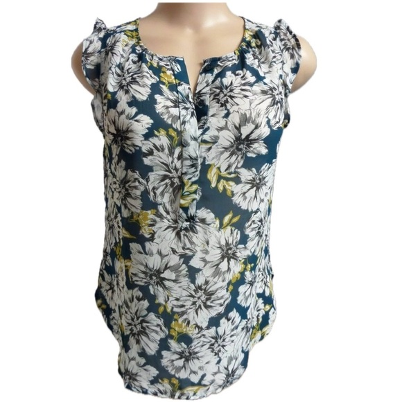 Ann Taylor Factory Sleeveless Floral Blouse – Size L - Picture 1 of 5
